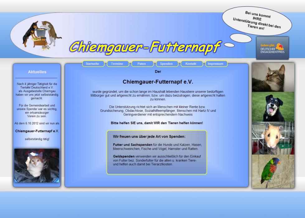 Tiertafel | Chiemgauer-Futternapf